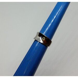 𝅺Vintage solid sterling silver  wide band ring modernist minimalist geometric.